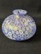 Vtg Gumps San Francisco Murano Millefiori Blue And Gold Fleck 4.5 Glass Vase