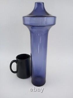 Vtg Helena Tynell Katedraali 1435 Riihimäen Lasi Oy Purple Blue 13.5 Glass Vase