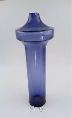 Vtg Helena Tynell Katedraali 1435 Riihimäen Lasi Oy Purple Blue 13.5 Glass Vase