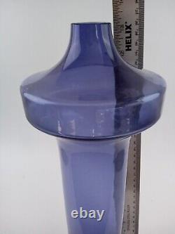 Vtg Helena Tynell Katedraali 1435 Riihimäen Lasi Oy Purple Blue 13.5 Glass Vase