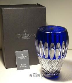 WATERFORD CRYSTAL COLLEEN 60th ANNIVERSARY 8 VASE COBALT BLUE IN ORIGINAL BOX