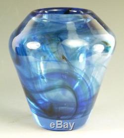 WHITEFRIARS Glass Rare CIRRUS Vase Sky Blue 9889