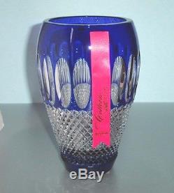 Waterford COLLEEN Cobalt Blue Crystal Vase 8 60th Anniversary New