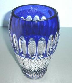 Waterford COLLEEN Cobalt Blue Crystal Vase 8 60th Anniversary New In Box