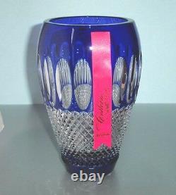 Waterford COLLEEN Cobalt Blue Crystal Vase 8 60th Anniversary New In Box