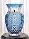 Waterford Crystal Azure Light Blue Cut to Clear Fleurology Molly Vase 12 New