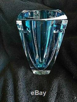 Waterford Crystal Blue Metra 7 vases