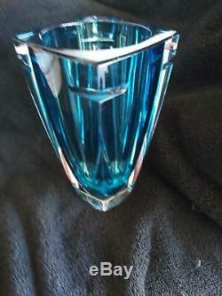 Waterford Crystal Blue Metra 7 vases
