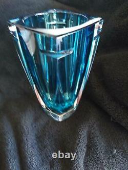 Waterford Crystal Blue Metra Vase 10