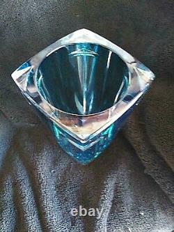 Waterford Crystal Blue Metra Vase 10