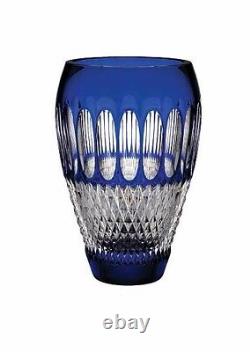 Waterford Crystal Cobalt 8 Vase, Collen 60th Anniversary Piece Brand New In Box