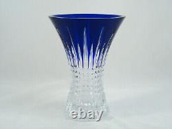 Waterford Crystal Lismore Diamond Cobalt Blue Vase Mint