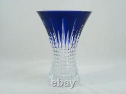 Waterford Crystal Lismore Diamond Cobalt Blue Vase Mint