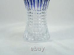 Waterford Crystal Lismore Diamond Cobalt Blue Vase Mint