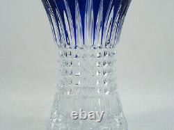 Waterford Crystal Lismore Diamond Cobalt Blue Vase Mint