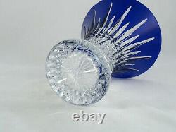 Waterford Crystal Lismore Diamond Cobalt Blue Vase Mint