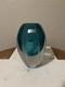 Waterford Evolution Blue Art Glass Vase 7 Stunning Ocean Design