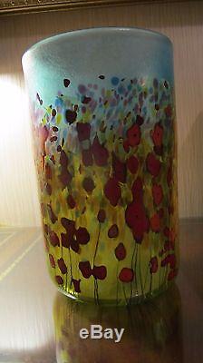 Waterford Evolution Robert Held Poppy Vase- NIB- MSRP- $3,500