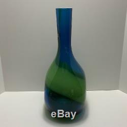 Waterford Evolution Skydiver Green & Blue Vase Large 15 With Box