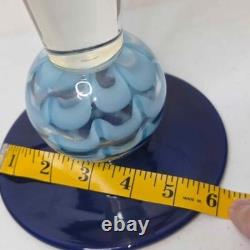 Waterford Evolutions Candle Holder Blue Blown Glass Vase
