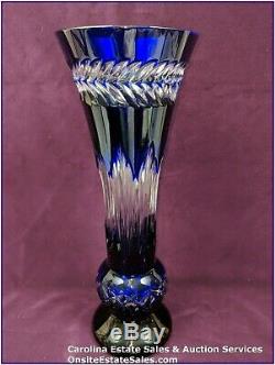 Waterford Fleurology Cobalt Amy Bouquet Vase 14