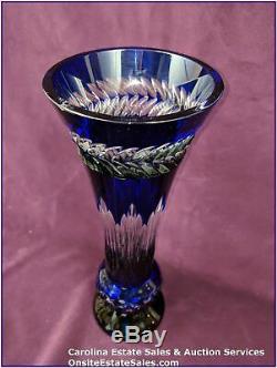 Waterford Fleurology Cobalt Amy Bouquet Vase 14