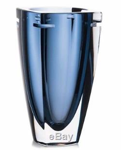 Waterford W Crystal 7 Vase in Sky Blue Elliptical Shape 40030956 New In Box