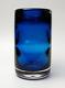 Whitefriars Geoffrey Baxter Royal Blue Optical Art Glass Vase MID Century 9583