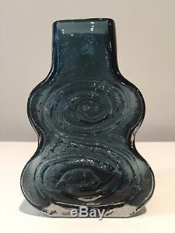 Whitefriars Glass Cello Vase #9675 In Indigo by Geoffrey Baxter
