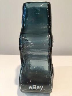 Whitefriars Glass Cello Vase #9675 In Indigo by Geoffrey Baxter