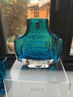 Whitefriars Kingfisher Blue T. V. Vase With Label