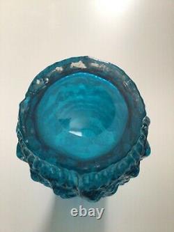 Whitefriars Pineapple Pine Cone Vase Kingfisher blue, by G. Baxter Design 9731