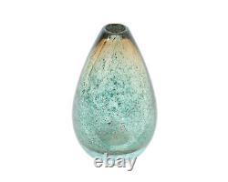 Willy Johansson Hadeland Norway Blue Speckle Glass Vase