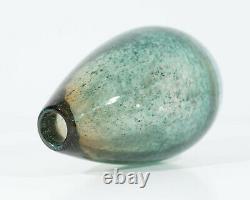 Willy Johansson Hadeland Norway Blue Speckle Glass Vase