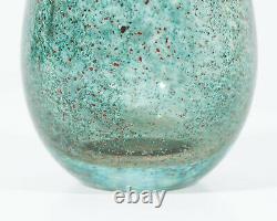 Willy Johansson Hadeland Norway Blue Speckle Glass Vase