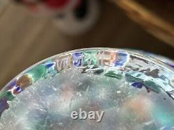 Wimberley Glass VASE WGW San Marcos Texas Cobalt Blue Glass 8 7/8Tall X8 W