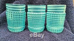 Wow very rare Northwood blue opalescent ribbed opal rings tumbler
