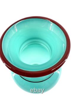 XRARE Thomas Maras 2009 ARTIST SIGNED Studio Art Glass Vase HAND BLOWN GLASS 8