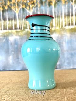 XRARE Thomas Maras 2009 ARTIST SIGNED Studio Art Glass Vase HAND BLOWN GLASS 8
