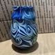 Zephyr Art Blue Art Glass Vase Signed